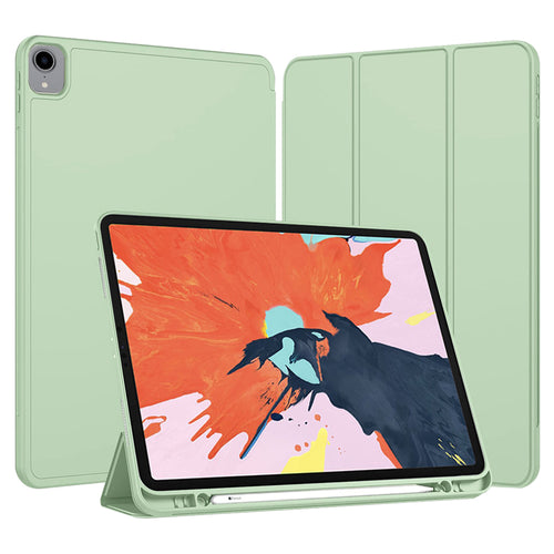 Husa tableta pentru iPad Pro 12.9 2021, Techsuit Flex Trifold (cu Pencil Holder), verde deschis