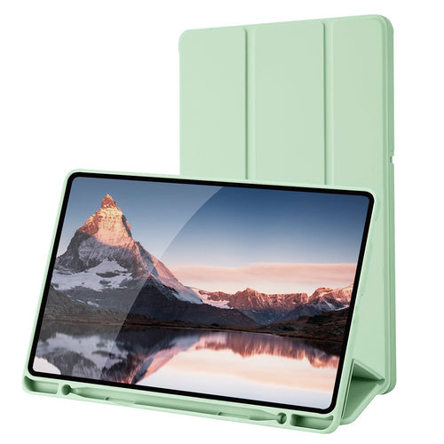 Husa tableta pentru Samsung Galaxy Tab S6 Lite 10.4 P610/P615, Techsuit Flex Trifold (cu Pencil Holder), verde deschis