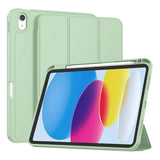 Husa tableta pentru iPad 10 (2022) 10.9, Techsuit Flex Trifold (cu Pencil Holder), verde deschis