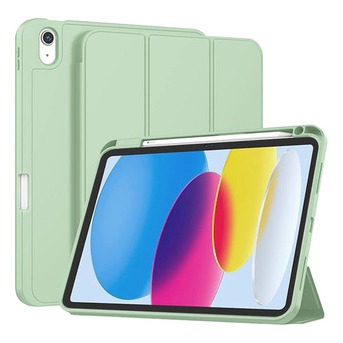 Husa tableta pentru iPad 10 (2022) 10.9, Techsuit Flex Trifold (cu Pencil Holder), verde deschis