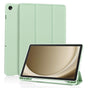 Husa tableta pentru Samsung Galaxy Tab A9 Plus, Techsuit Flex Trifold (cu Pencil Holder), verde deschis