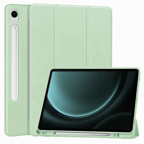 Husa tableta pentru Samsung Galaxy Tab S9, Techsuit Flex Trifold (cu Pencil Holder), verde deschis