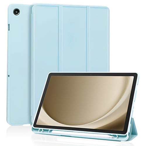 Husa tableta pentru Samsung Galaxy Tab A9 Plus, Techsuit Flex Trifold (cu Pencil Holder), bleu