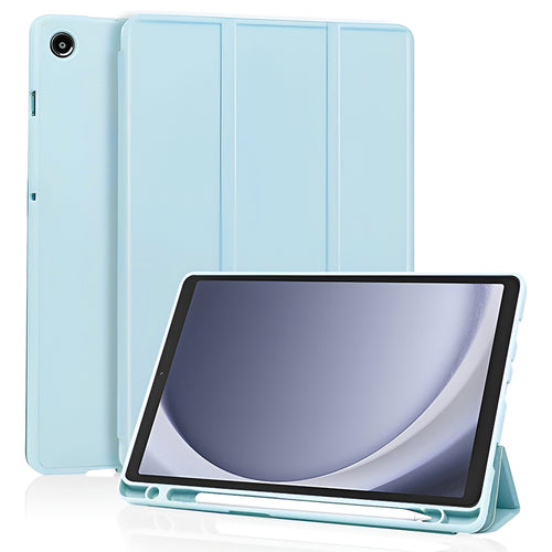 Husa tableta pentru Samsung Galaxy Tab A9, Techsuit Flex Trifold (cu Pencil Holder), bleu