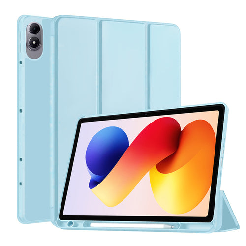 Husa tableta pentru Xiaomi Redmi Pad 2 Pro, Techsuit Flex Trifold (cu Pencil Holder), bleu