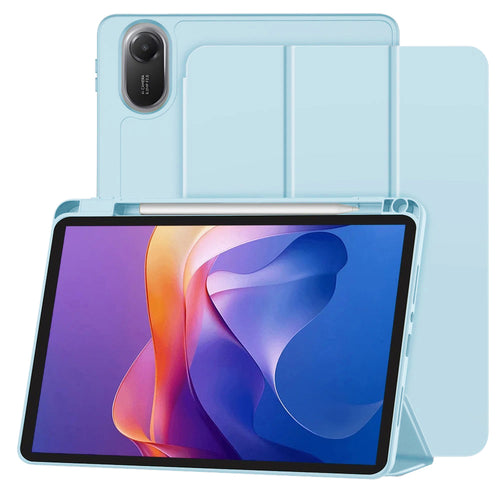 Husa tableta pentru Xiaomi Redmi Pad 2, Techsuit Flex Trifold (cu Pencil Holder), bleu