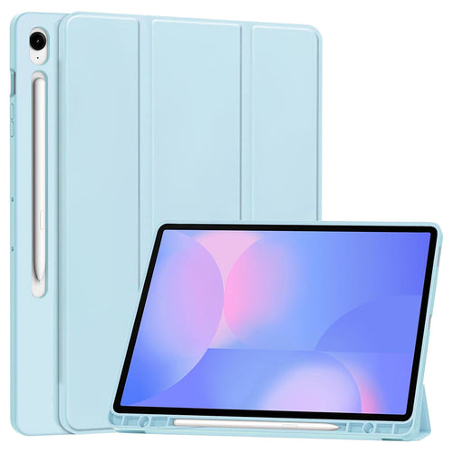 Husa tableta pentru Samsung Galaxy Tab S10 FE Plus, Techsuit Flex Trifold (cu Pencil Holder), bleu
