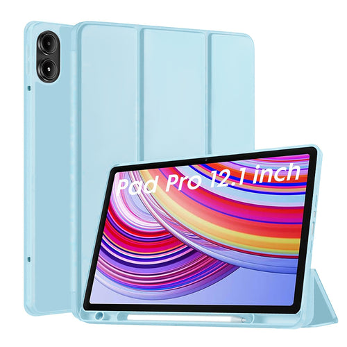 Husa tableta pentru Xiaomi Redmi Pad Pro, Techsuit Flex Trifold (cu Pencil Holder), bleu