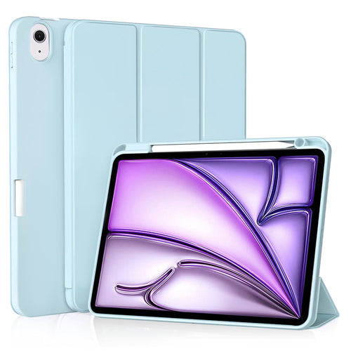 Husa tableta pentru iPad Air 11 (2024), Techsuit Flex Trifold (cu Pencil Holder), bleu