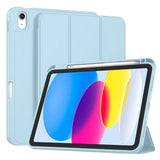 Husa tableta pentru iPad 10 (2022) 10.9, Techsuit Flex Trifold (cu Pencil Holder), bleu