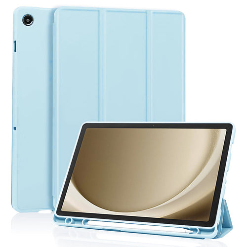 Husa tableta pentru Samsung Galaxy Tab A9 Plus, Techsuit Flex Trifold (cu Pencil Holder), bleu
