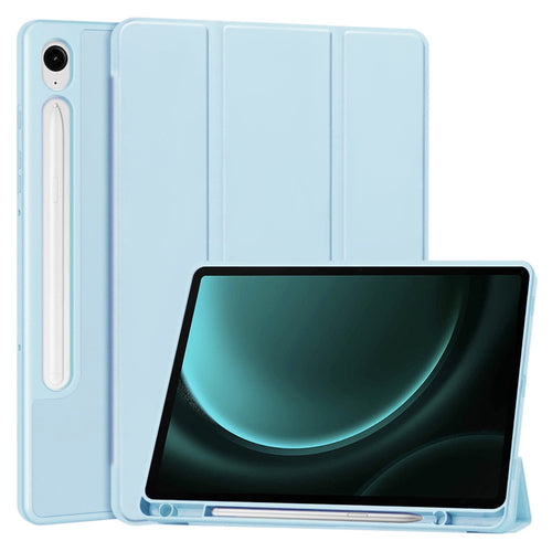 Husa tableta pentru Samsung Galaxy Tab S9, Techsuit Flex Trifold (cu Pencil Holder), bleu