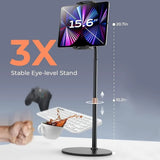 Suport de birou Lisen birou (YL0420050002), pentru iPad, Phone, Consol, Ajustable, Stable, Aluminium Alloy, 4.7, negru
