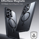 Husa pentru Samsung Galaxy S26 Ultra, ESR Classic Hybrid HaloLock, negru/transparenta