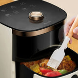 Deerma Air Fryer (KZ30W), 3L Bowl Capacity, 1200W, 360° Hot Air Circulation, 7 Programs, Timer, Oil-Free Cooking, Auriu