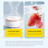 Deerma Washing Machine (GS01), Automatic, 21W, 2000mAh, portabil Fruits Cleaner, Boost Food Freshness, Vortex Power, Alb