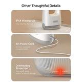Deerma Handheld Steam Cleaner (ZQ01), Eliminates Bacteria 99,99%, 1300W, 100°, 36g/min Steam Flow, Brush Attachments, Alb