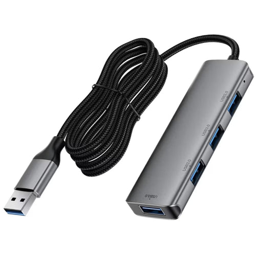 Hub USB Acefast Hub 4 in 1 (J17), 4 x USB3.0, 5Gbps, Plug & Play, Aluminum Alloy, 5V/3A, USB Cable, 1m, gri