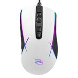 Mouse wireless Proove Wired Mouse Defiant (CMDE00000101), pentru Gaming, USB, LED, 7 Buttons, 7200DPI, Windows, MacOS, Linux, 1.5m, alb