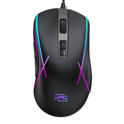 Mouse wireless Proove Wired Mouse Defiant (CMDE00000102), pentru Gaming, USB, LED, 7 Buttons, 7200DPI, Windows, MacOS, Linux, 1.5m, negru