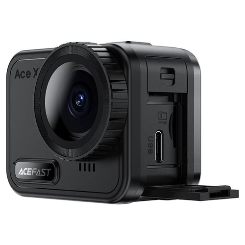 Acefast Action Camera (X1), 4K, 20MP, WiFi, EIS Stabilization, 2.1” Touchscreen, IPX8 21m Waterproof, Negru