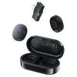 Microfon Acefast Microfoane lavaliera wireless (R3), Dual Mic, Magnetic Clip, AI Reducere zgomot, 80m Range, 25ms Latency, negru