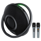 Boxa portabila Acefast Portabil (K5 Max), cu Dual Wireless Mics, 350W Peak, TWS Stereo, DSP, Lumini RGB, negru