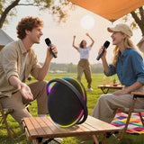 Boxa portabila Acefast Portabil (K5 Max), cu Dual Wireless Mics, 350W Peak, TWS Stereo, DSP, Lumini RGB, negru