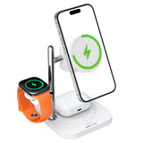 Incarcator wireless Acefast 3 in 1 Magnetic Incarcator Wireless (E39), Qi2.2, Phone + Watch + TWS, Night Light, 32.5W, alb
