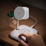 Incarcator wireless Acefast 3 in 1 Magnetic Incarcator Wireless (E39), Qi2.2, Phone + Watch + TWS, Night Light, 32.5W, alb