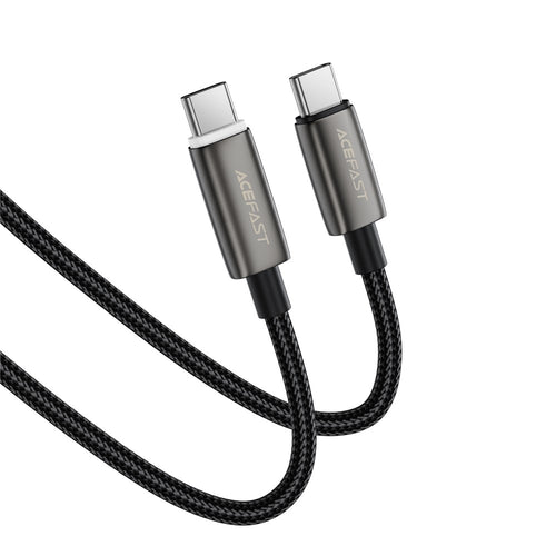 Cablu Acefast de date (C23-03), USB-C to USB-C, Smart Power-Off, 60W Incarcare rapida, Braided cable, 1.2m, negru