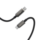 Cablu Acefast de date (C23-03), USB-C to USB-C, Smart Power-Off, 60W Incarcare rapida, Braided cable, 1.2m, negru