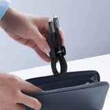 Cablu Acefast de date (C23-03), USB-C to USB-C, Smart Power-Off, 60W Incarcare rapida, Braided cable, 1.2m, negru