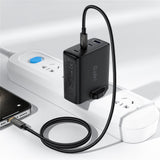 Cablu Acefast de date (C23-03), USB-C to USB-C, Smart Power-Off, 60W Incarcare rapida, Braided cable, 1.2m, negru