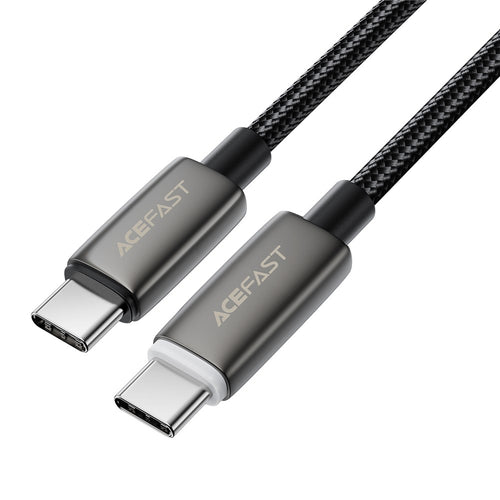 Cablu Acefast de date (C23-03), USB-C to USB-C, Smart Power-Off, 60W Incarcare rapida, Braided cable, 1.2m, negru