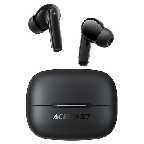 Casti wireless Acefast (W5), Design in-ear, TWS, 6-Mics Hybrid ANC, Dual-mic ENC, BT5.4, IPX4, negru