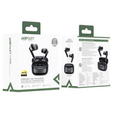 Casti wireless Acefast (W5), Design in-ear, TWS, 6-Mics Hybrid ANC, Dual-mic ENC, BT5.4, IPX4, negru
