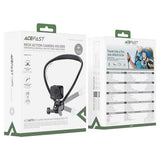 Acefast Neck Action Camera Holder (E37), Hands-Free Pov, Ergonomic Design, Enhanced Camera Stability, Negru