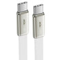 Cablu Acefast de date (C24-03), Type-C to Type-C, Incarcare rapida, 60W, Ultra‑Thin Flat Design, Nylon Braided, 1.2m, alb