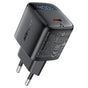 Incarcator retea Acefast (A135), Type-C, GaN, Incarcare rapida, PD45W, Afisaj LED, AC100-240V, 1.2A, 50Hz/60Hz, EU Plug, negru