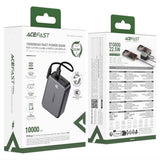 Baterie Externa Acefast (M28), cu Type-C Cable, Incarcare Rapida, 2x USB-C, USB, Display, Thermal System, 10000mAh