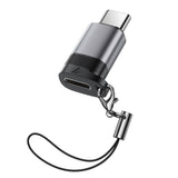 Adaptor Acefast Adapter (J19), Lightning Female to USB-C Male, 60W Charging, USB2.0 Data Transmission, Gri