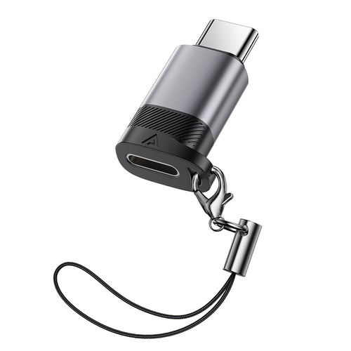 Adaptor Acefast Adapter (J19), Lightning Female to USB-C Male, 60W Charging, USB2.0 Data Transmission, Gri