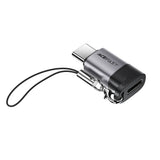 Adaptor Acefast Adapter (J19), Lightning Female to USB-C Male, 60W Charging, USB2.0 Data Transmission, Gri