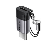 Adaptor Acefast Adapter (J19), Lightning Female to USB-C Male, 60W Charging, USB2.0 Data Transmission, Gri