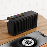 Boxa portabila Acefast Portabil (K9 Go), TWS, TF, Bluetooth 6.0, HFP Hands-Free Calls, RGB, 1200mAh, IPX4, negru