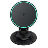 Suport auto Acefast cu Incarcare Wireless (D65), Magnetic, 15W, 3+1 Axis Adjustability, Lumina, Pliabil, negru