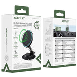 Suport auto Acefast cu Incarcare Wireless (D65), Magnetic, 15W, 3+1 Axis Adjustability, Lumina, Pliabil, negru