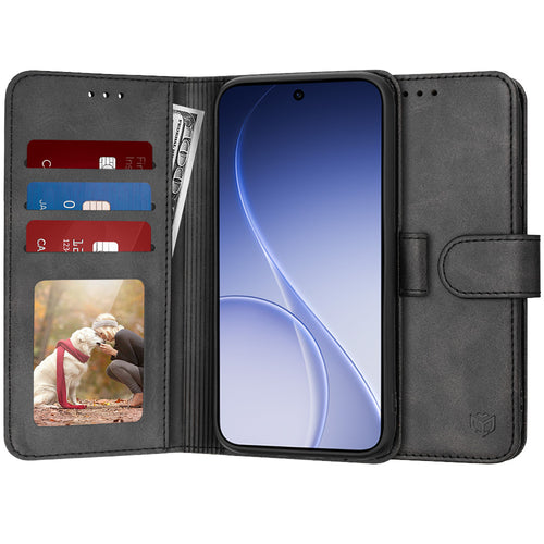 Husa pentru OPPO Reno15 F, Techsuit Diary Book, negru