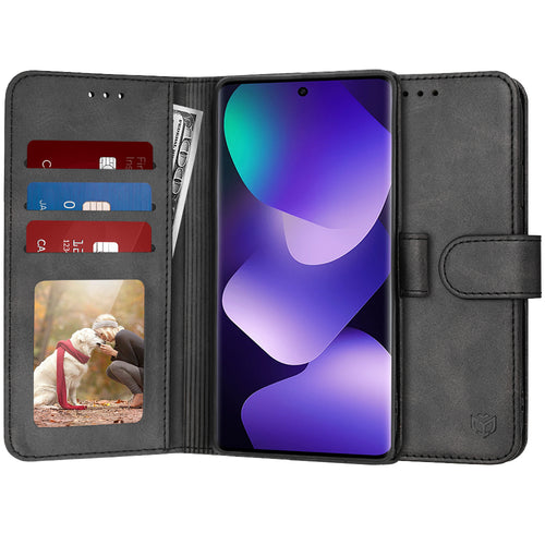Husa pentru Xiaomi Redmi Note 15 4G, Techsuit Diary Book, negru